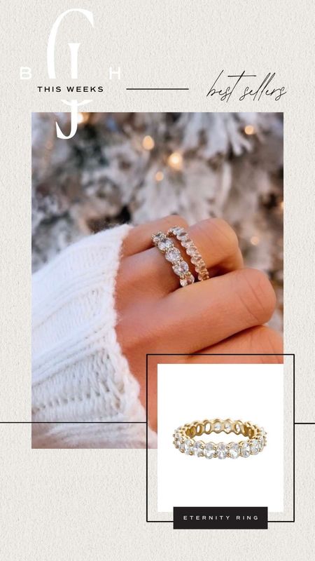 Cella Jane blog weekly top five best sellers. Cubic zirconia eternity ring. Would make the perfect gift at an affordable price point!

#LTKGiftGuide #LTKstyletip #LTKunder50