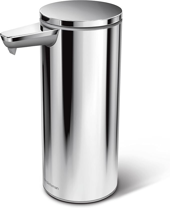 simplehuman 9 oz. Touch-Free Rechargeable Sensor Liquid Soap Pump Dispenser, Polished Stainless S... | Amazon (US)