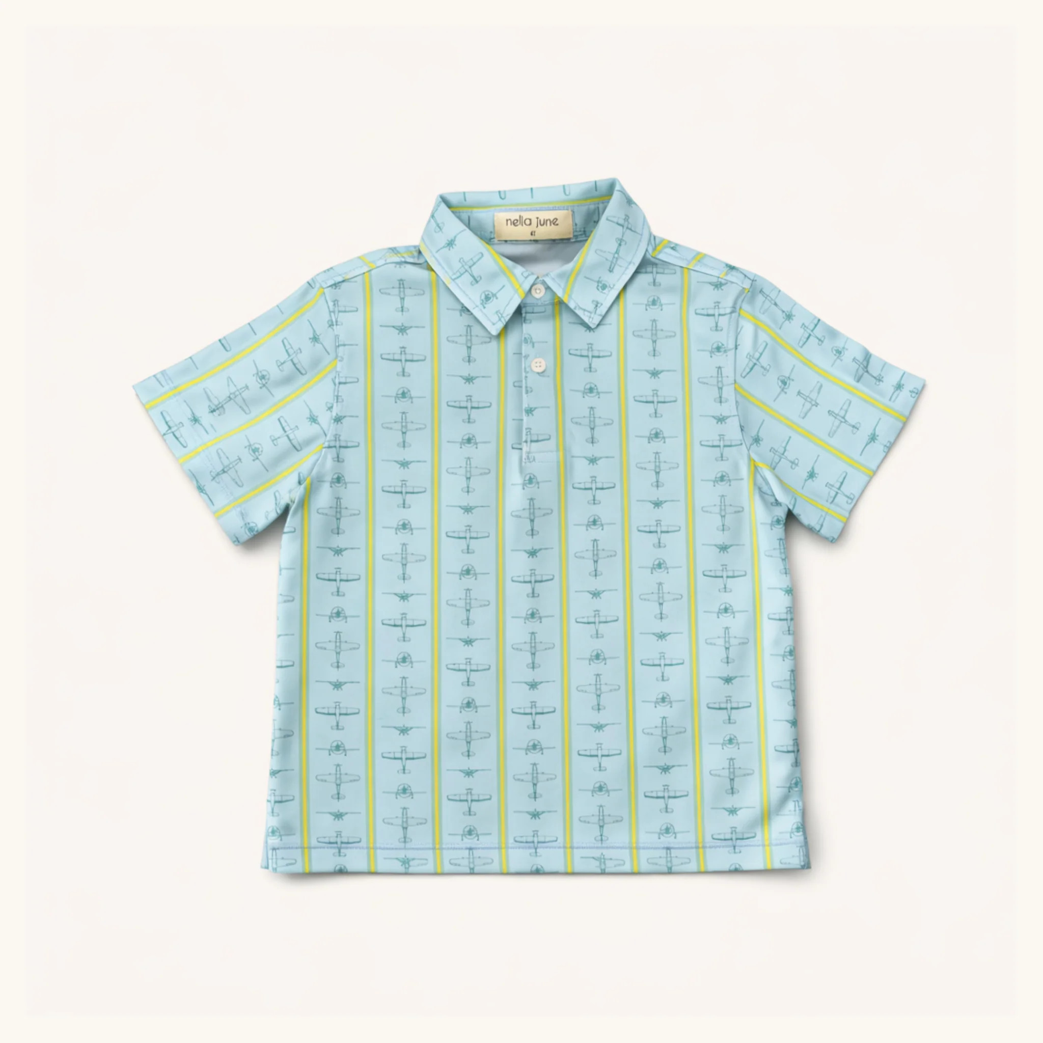 Boys' Performance Polo in Airplanes | Nella June