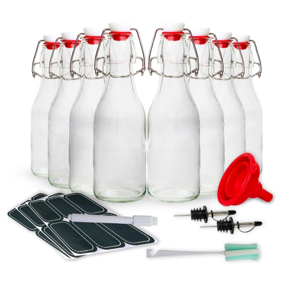Flip Top Bottle/ Garrafinhas de vidro com tampinhas flip top 

#LTKU #LTKHome #LTKFindsUnder50