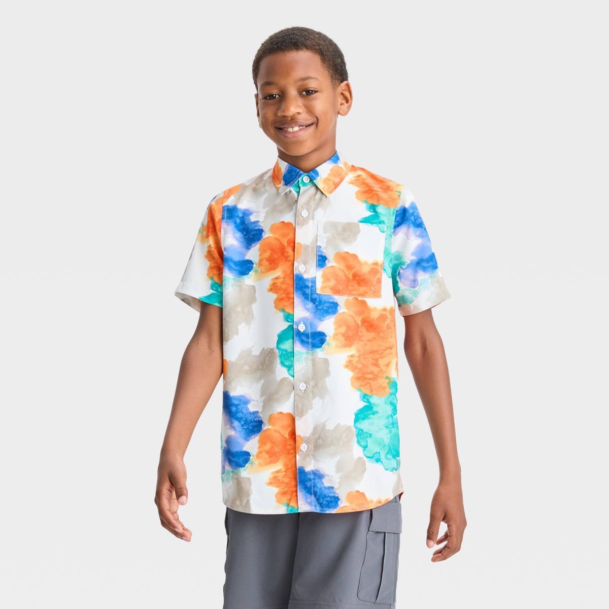 Boys' Printed Woven Shirt - All in Motion™ | Target