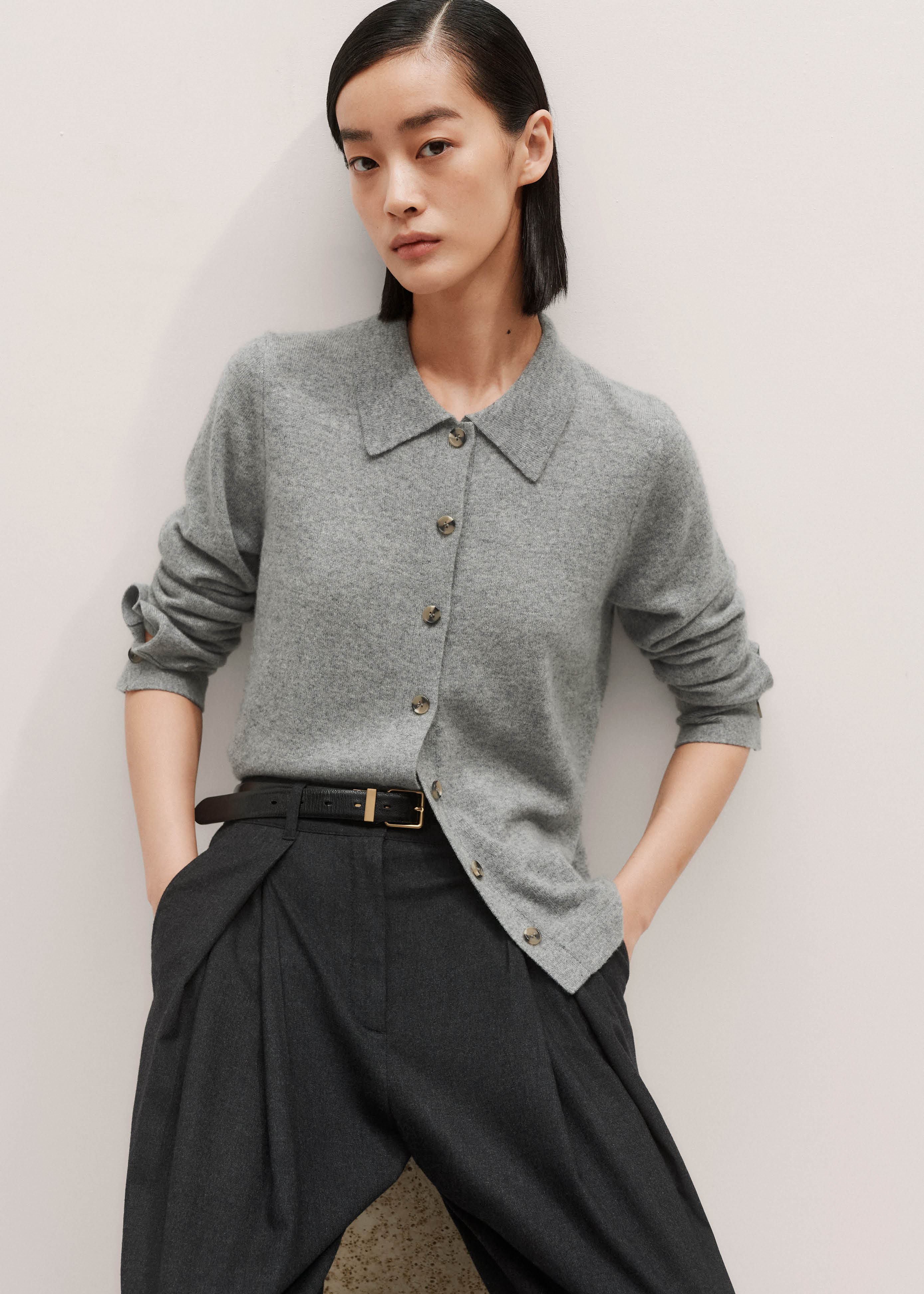 Relaxed Knit Shirt Cashmere | ME+EM Global (Excluding US)