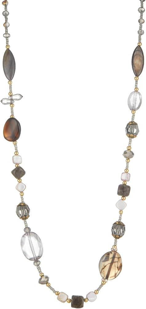 FULU AUTUMN Long Necklaces for Women Trendy Long Chunky Beaded Necklace Boho Fashion Costume Jewe... | Amazon (US)