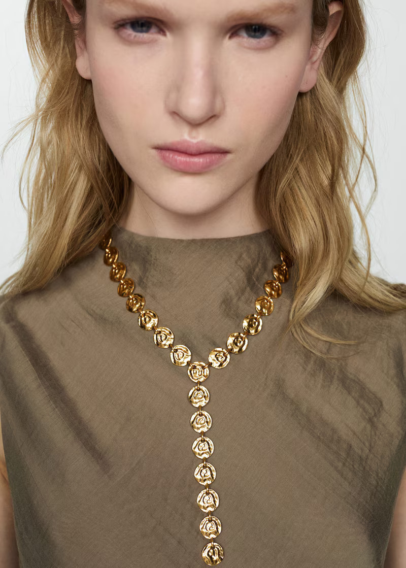 Coin charm necklace -  Women | Mango USA | MANGO (US)