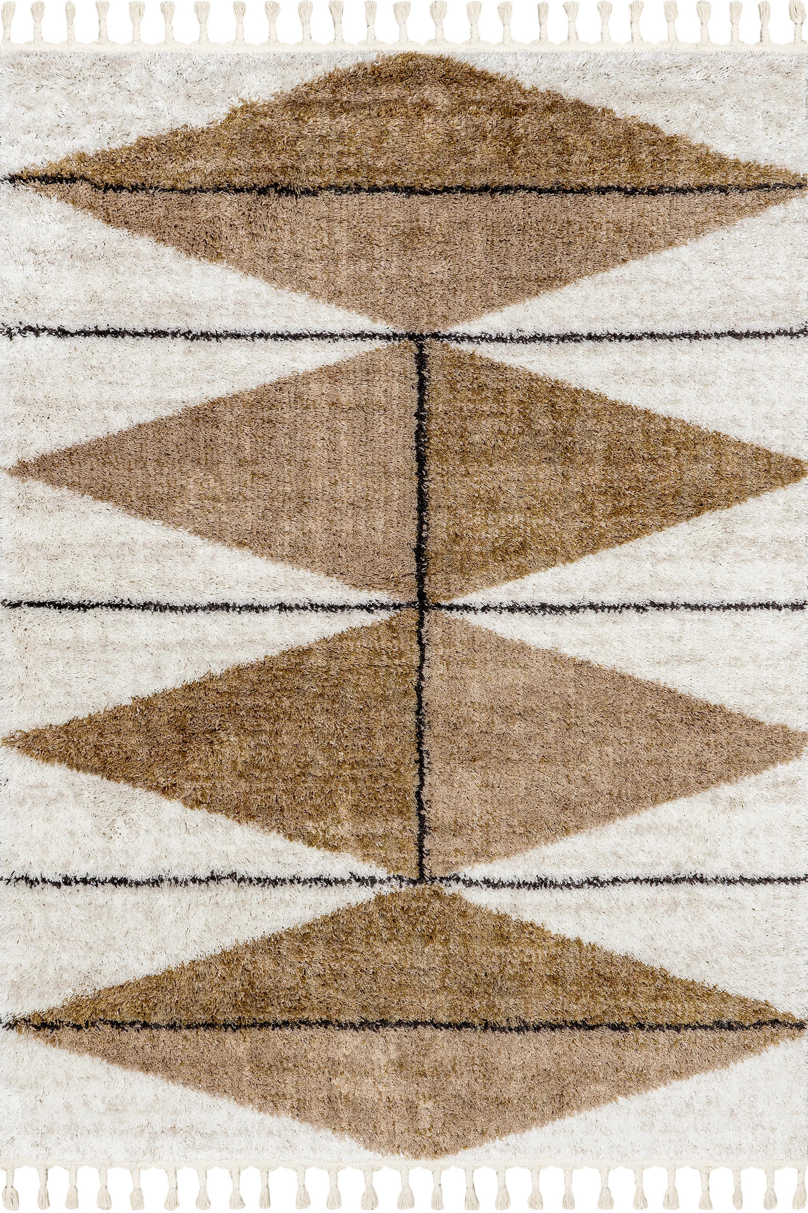 Alexia Diamond Tasseled Rug | Rugs USA