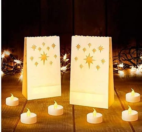 Amazon.com: AceList 30 PCS Led Tea Lights with 30 Pcs Moisture-proof Luminary Bags with Candles, ... | Amazon (US)