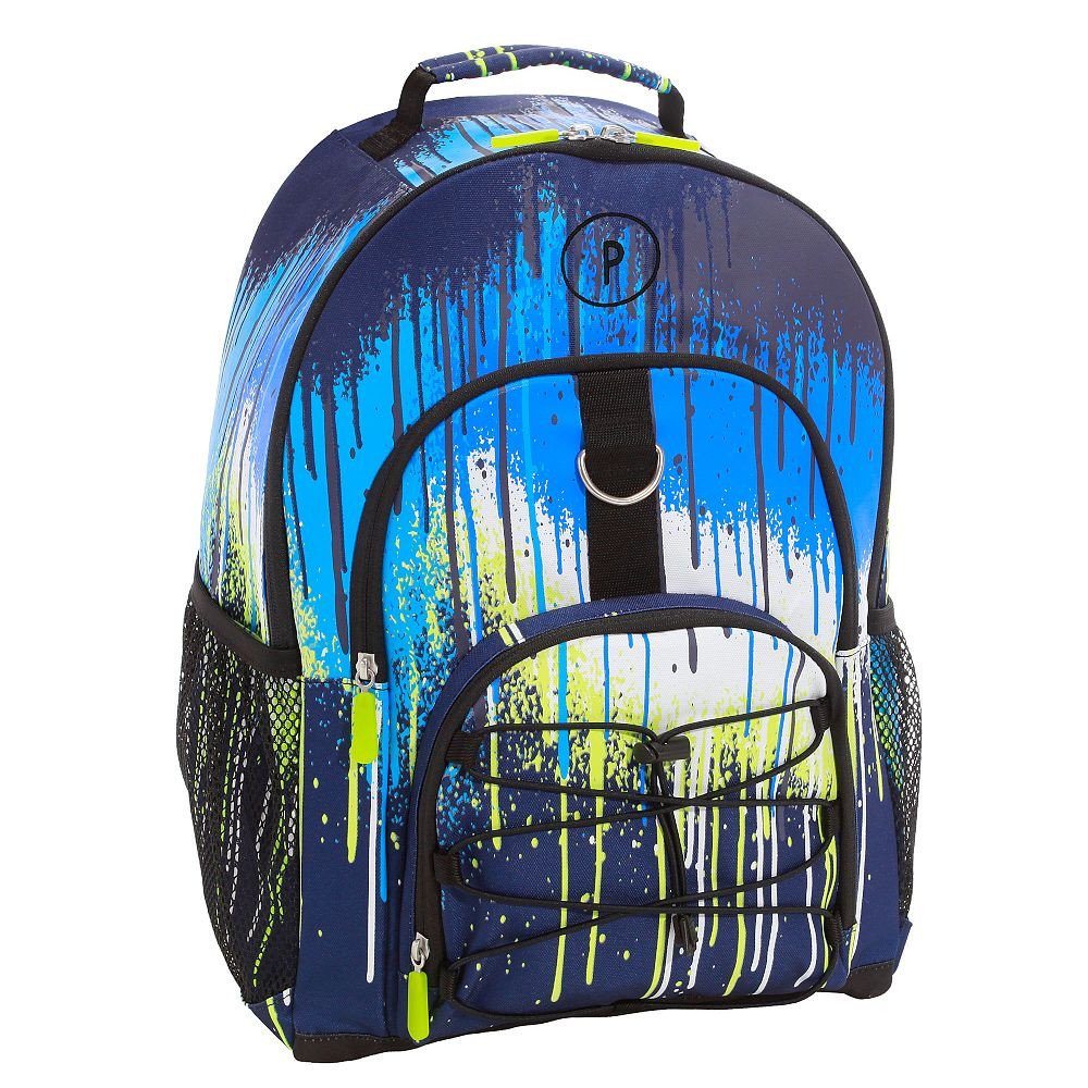 Gear-Up Drip Painting Blue Glow-in-the-Dark  Backpack | Pottery Barn Teen