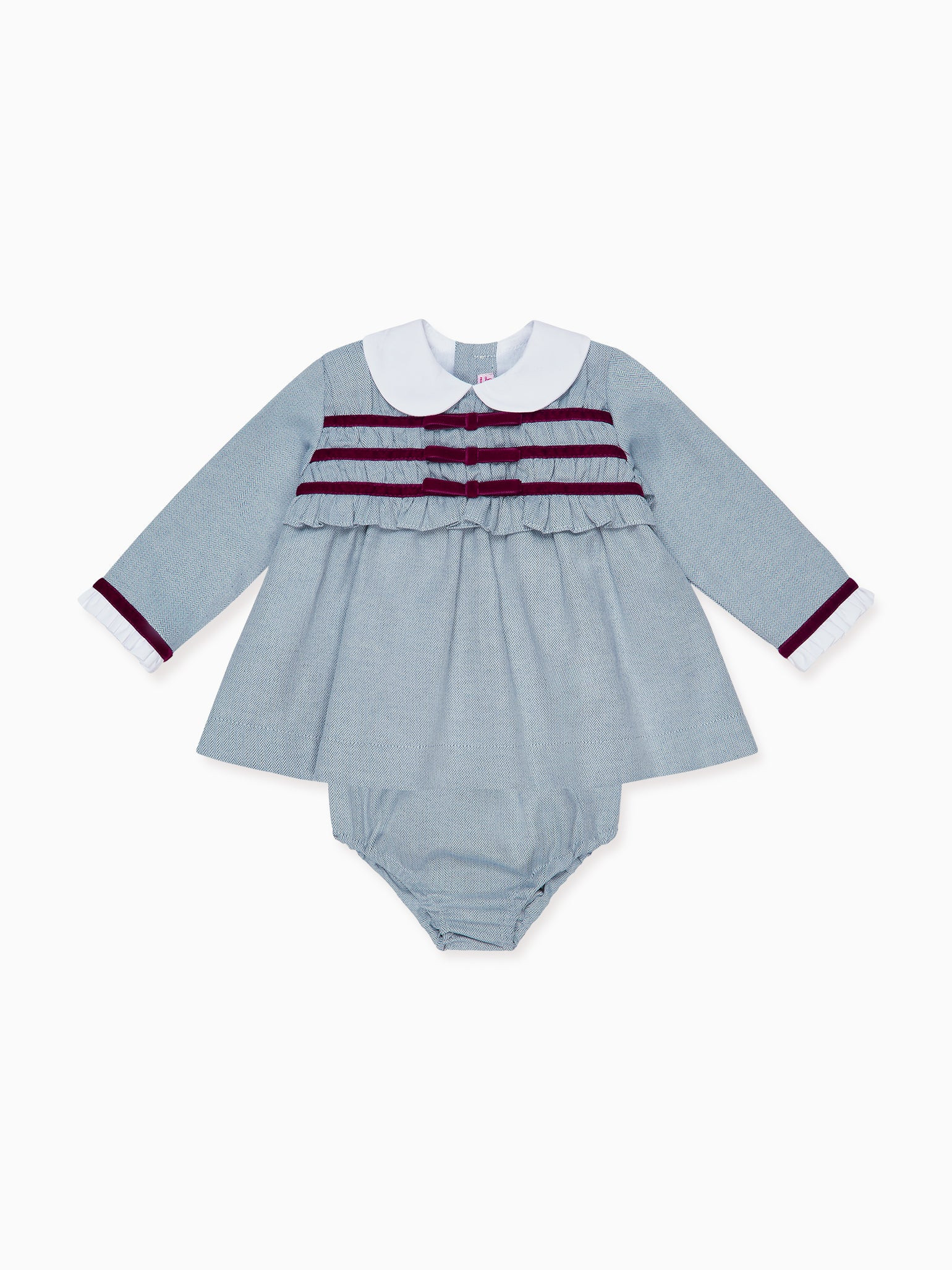 Light Blue Garcia Baby Girl Set | La Coqueta (US)