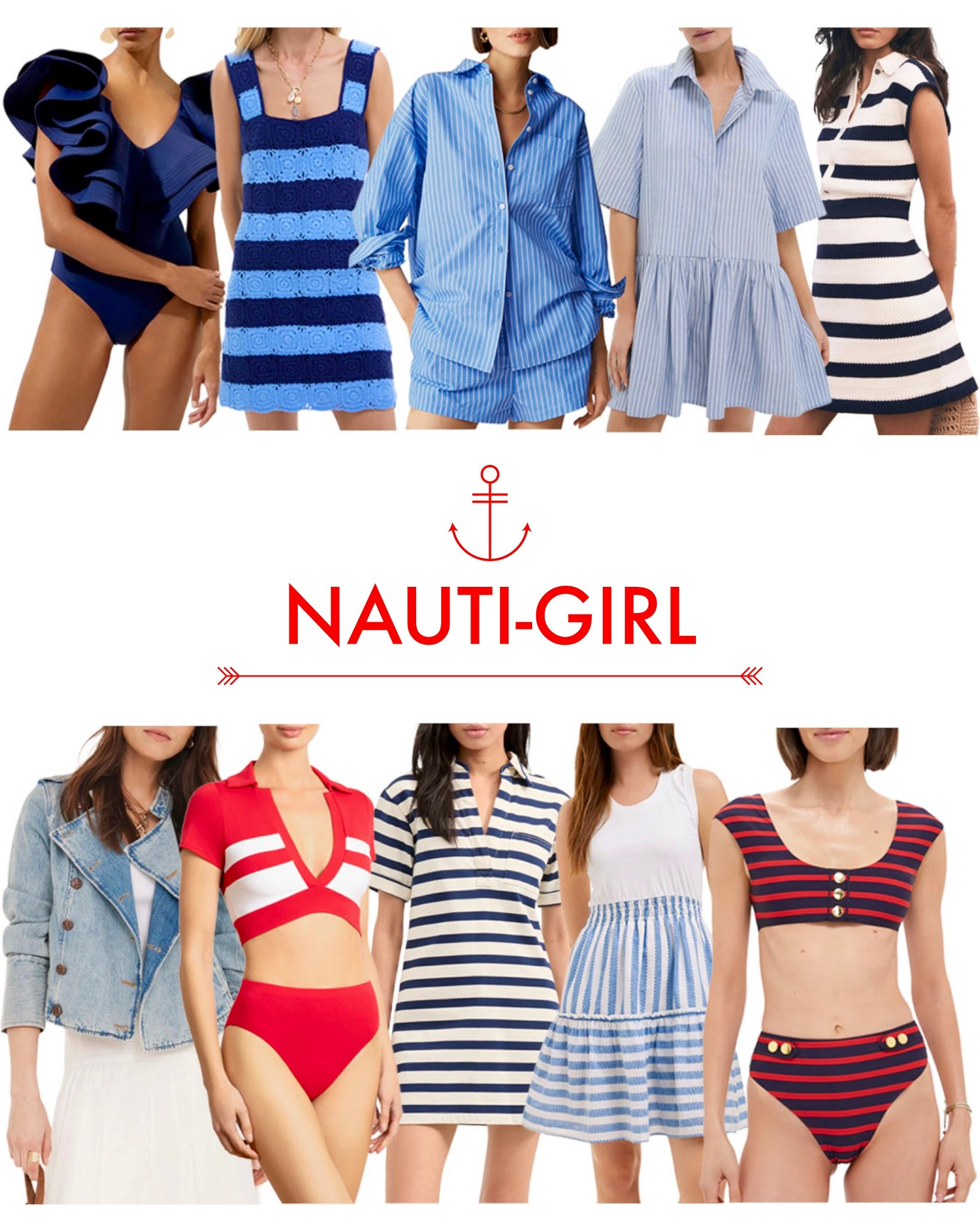 Stripes and seaside hues for long, summer days ⚓️☀️

#stripes #nautical #swim #swimwear #swimsuit #denim #shirtdress #preppy #vacation

#LTKSummerEdit #LTKFindsUnder100 #LTKSwim
