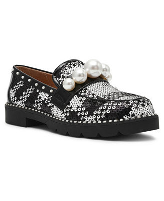 Betsey Johnson Women's Harloe Embellished Low Heel Loafers - Macy's | Macy's