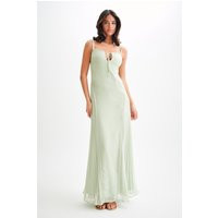 Saira Chiffon Maxi Dress - Pastel Green | MESHKI US