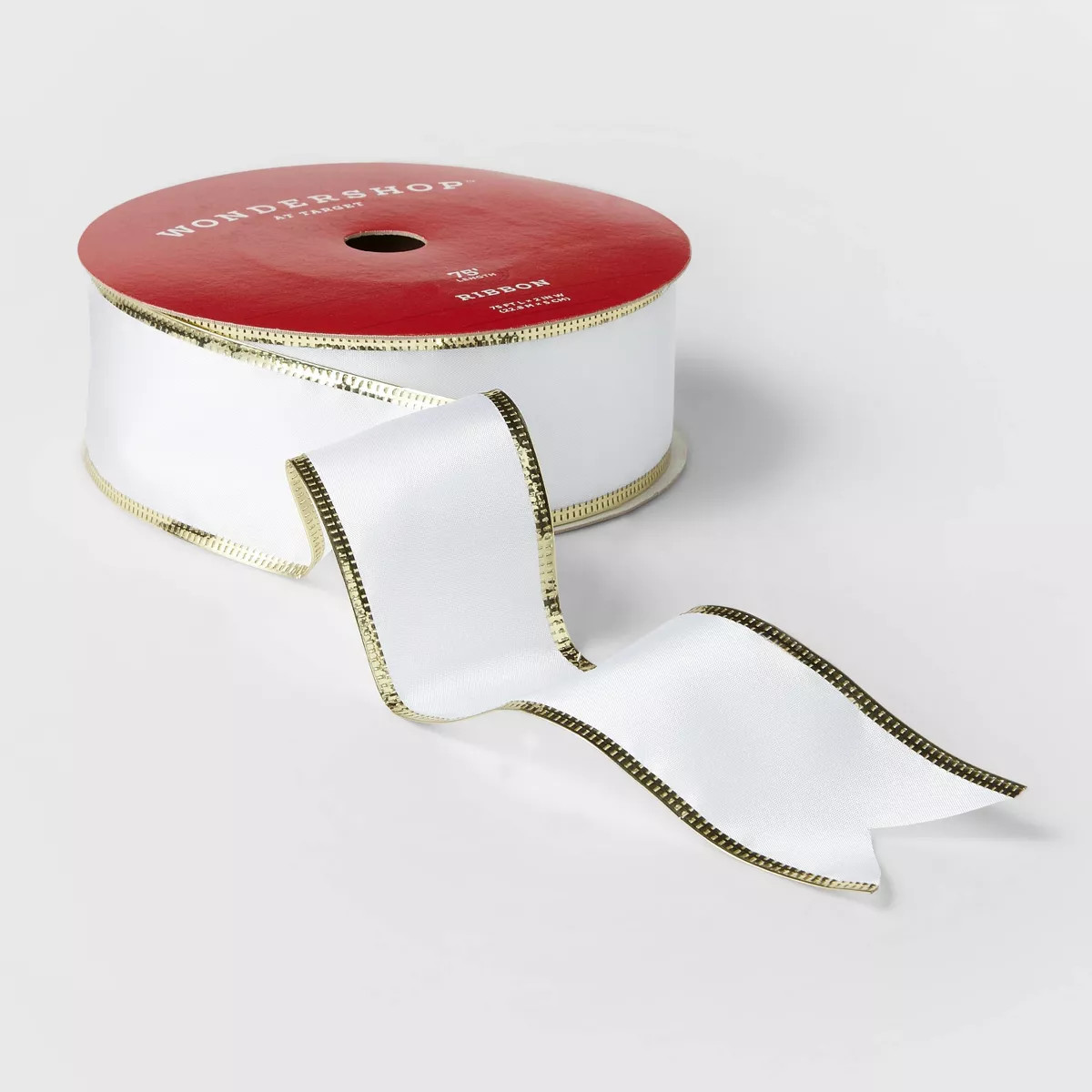 2" Woven Christmas Ribbon White 75ft - Wondershop™ | Target