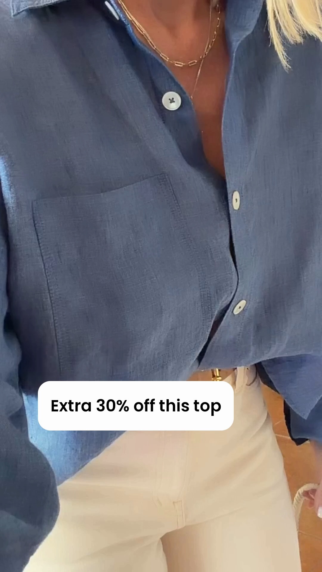 Extra 30% off this linen top! 
Use code LONGWEEEKND 

@Madewell

#LTKgrwm #LTKOver40 #LTKSaleAlert