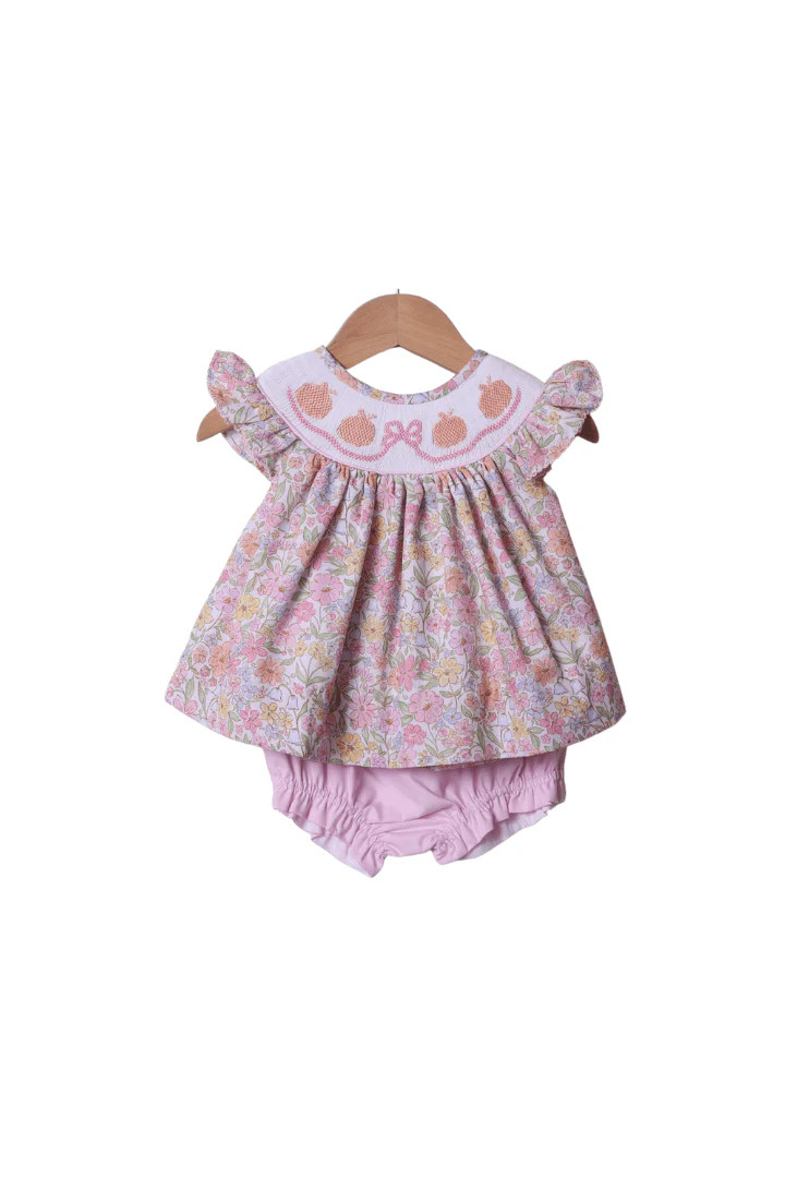 Smocked Sweet Fall Pumpkin Bloomer Set | The Smocked Flamingo