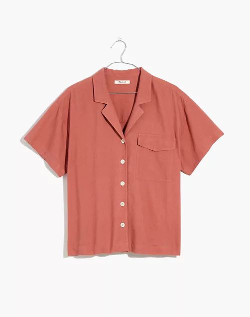 Linen-Blend Camp Shirt | Madewell
