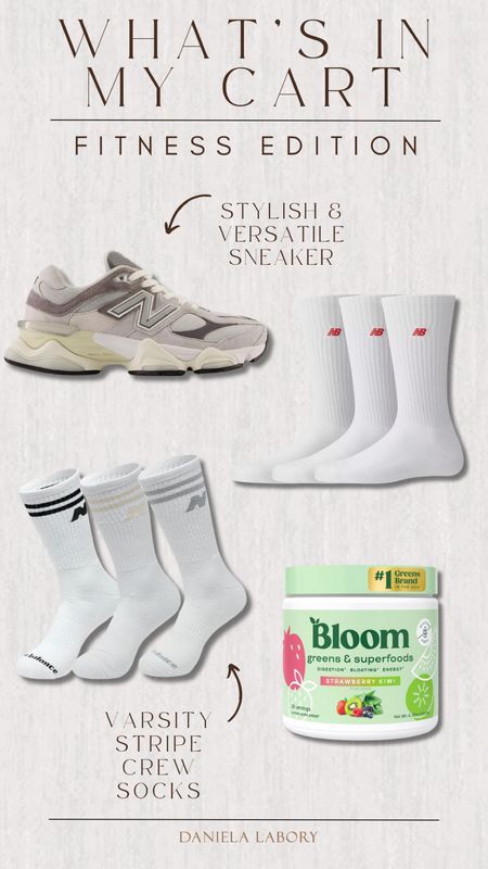 What’s in my cart - Fitness Edition 

-love crew socks currently 
- new balance sneakers in neutral colors!
- bloom nutrition greens & superfoods supplement 


#LTKActive #LTKFitness #LTKStyleTip