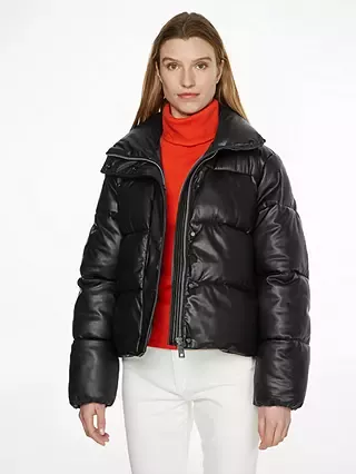 Faux Leather Puffer Jacker Black – Vanity Island Magazine