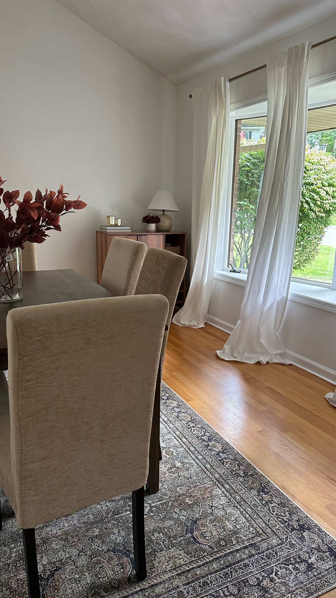 Dining room currently 

Dining room, fall decor, home decor, table lamp, fall stems, dining room chairs, dining room rug, 

#LTKstyletip #LTKSeasonal #LTKhome