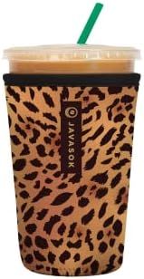 Java Sok Reusable Neoprene Insulator Sleeve for Iced Coffee Cups (Classic Leopard V2, Medium: 24-... | Amazon (US)
