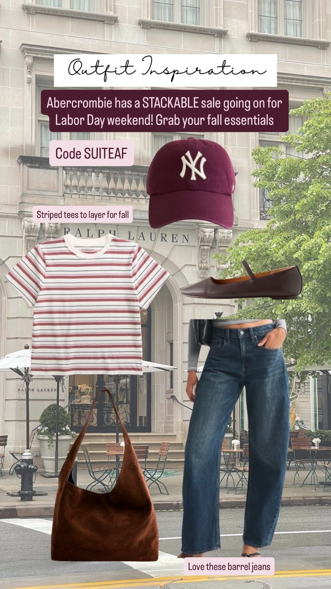 Abercrombie stackable sale outfit for fall transition. Code SUITEAF

#LTKSaleAlert #LTKSeasonal