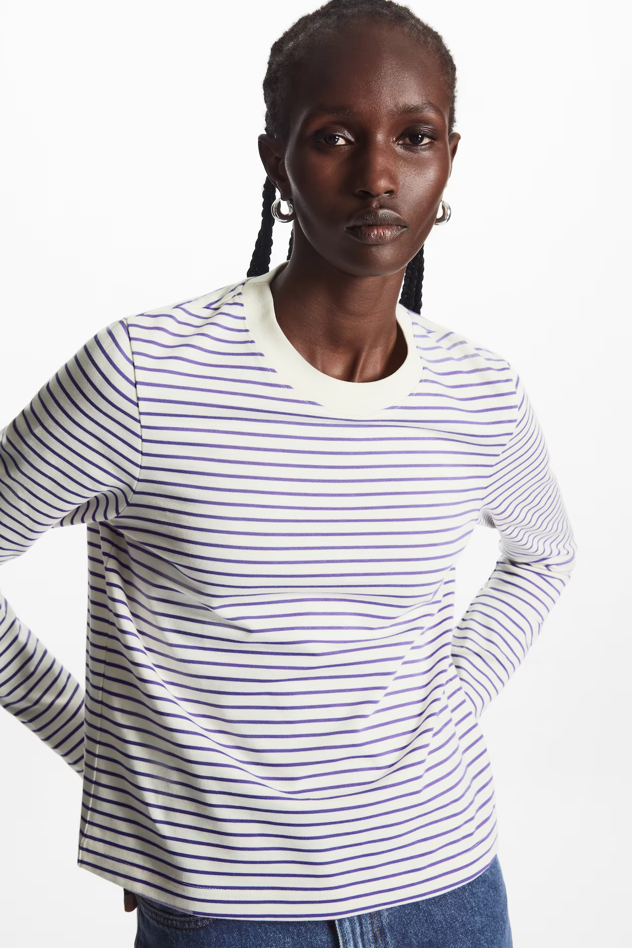 SLIM-FIT HEAVYWEIGHT LONG-SLEEVED T-SHIRT | COS (AU)