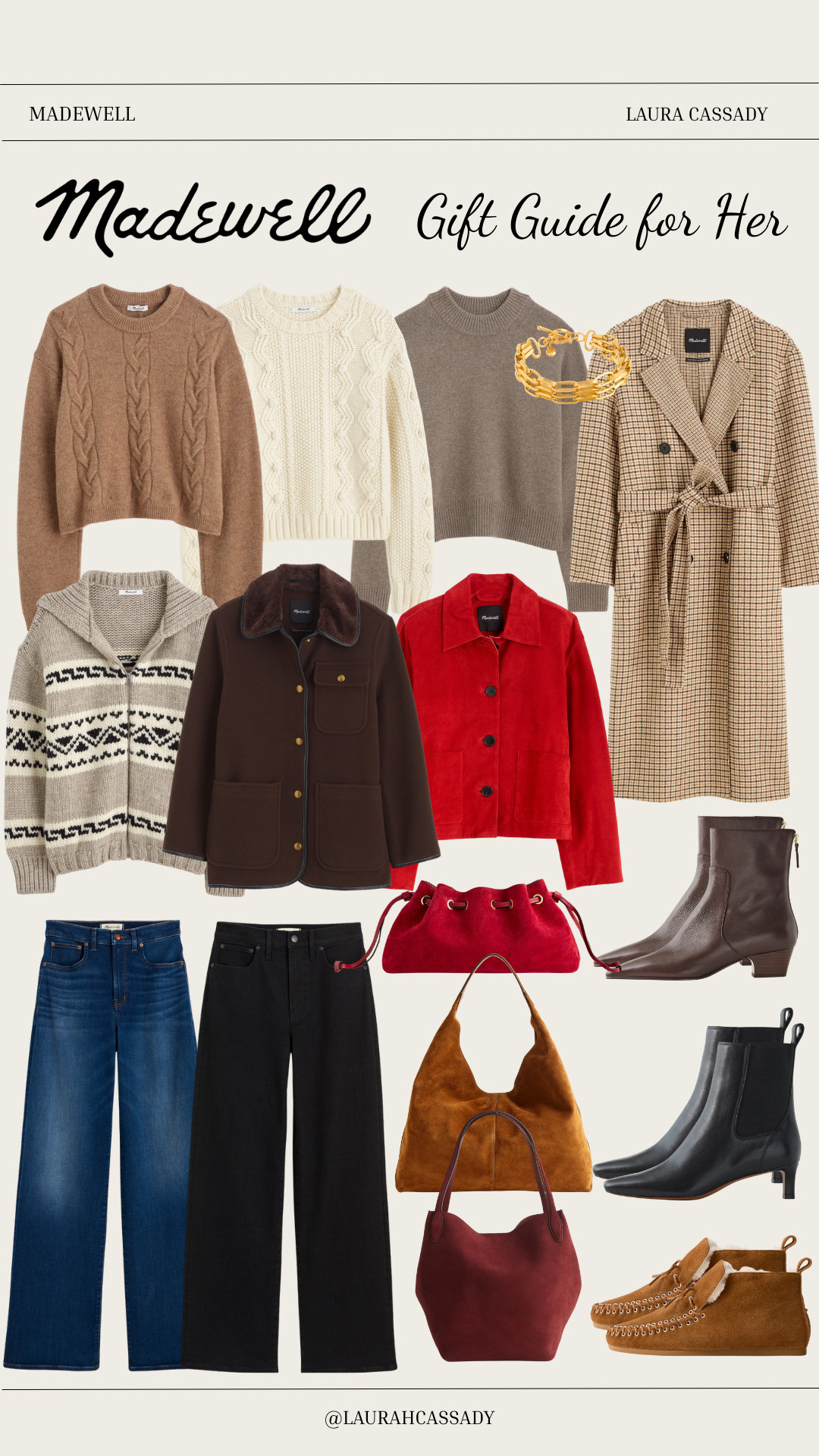 Looking for the perfect gift for her? 🎁 Madewell has you covered with chic, thoughtful pieces she’ll love! From cozy sweaters to timeless accessories, this gift guide is packed with stylish options that’ll make her smile. 😍✨ 

 #MadewellGiftGuide #GiftForHer #MadewellStyle #HolidayShopping #ChicGifts #GiftIdeas #FashionGifts #GiftsUnder100 #GiftInspo #WinterFashion #MadewellLove #LTKGiftGuide #LTKHoliday #LTKTall