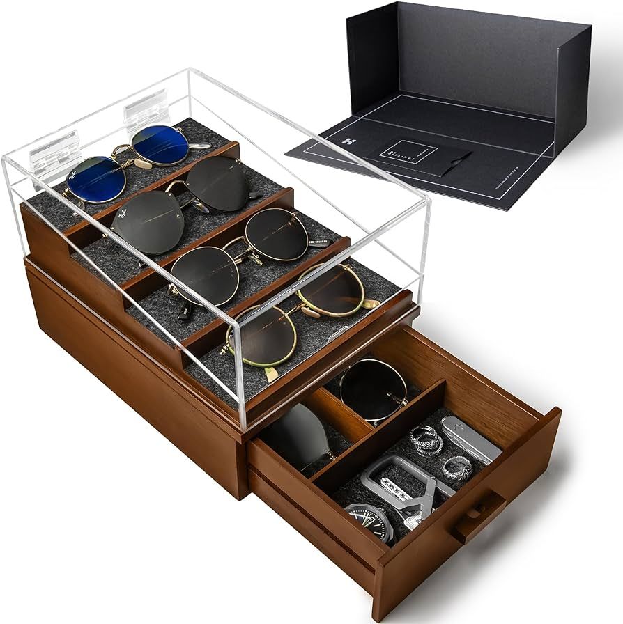Holme & Hadfield Display Your Sunglasses with Premium Sunglasses Organizer – Sunglasses Storage... | Amazon (US)