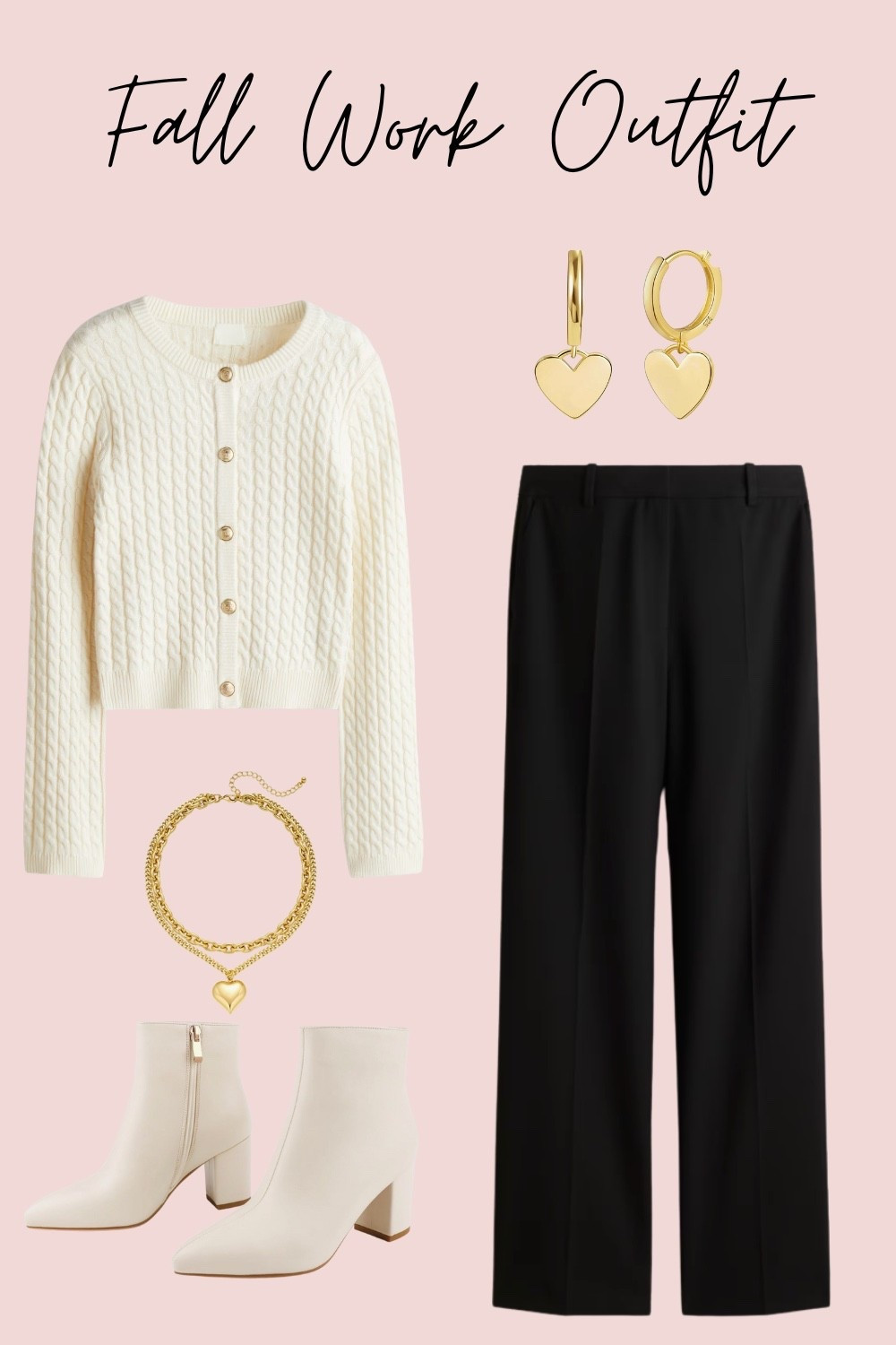 Fall wear. Fall Fashion. Fall Fashion. Fashion. Fall Outfit. Boots. Sweater. Slacks. Work outfit. Booties. Ankle boots. Accessories. Earrings. Chain. 

#LTKStyleTip #LTKSeasonal #LTKWorkwear