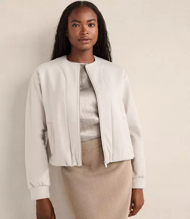Haven Well Within Soft-Brushed Fleece Bubble Bomber | LOFT