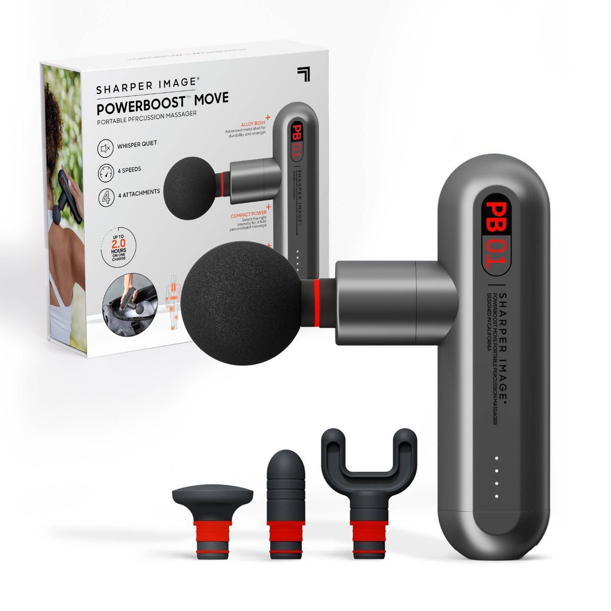 Sharper Image Powerboost Move Deep Tissue Travel Percussion Massager | Target