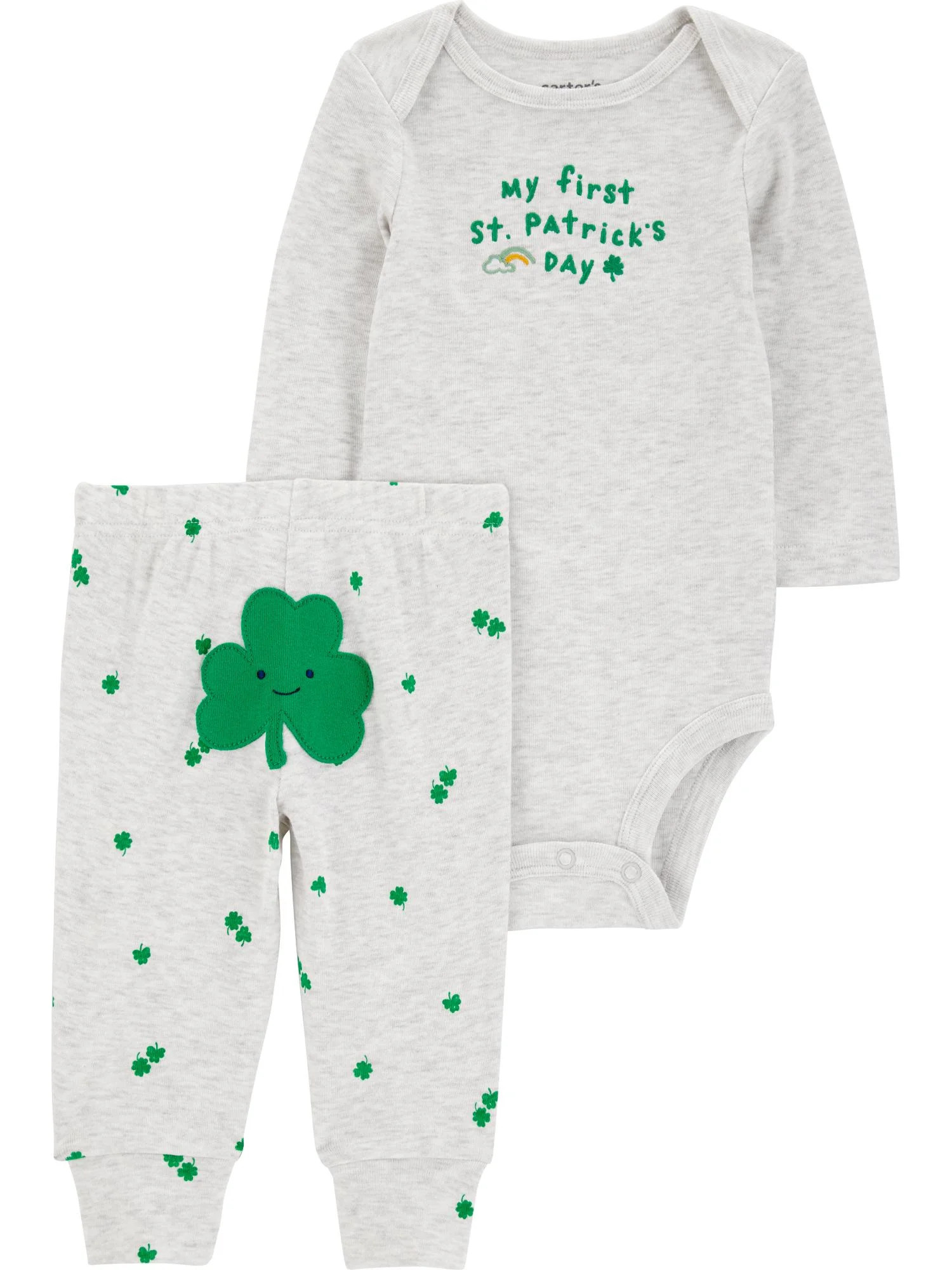 Carter's Child of Mine Baby Unisex St. Patrick's Day Outfit Set, 2-Piece, Sizes Newborn-12 Months | Walmart (US)