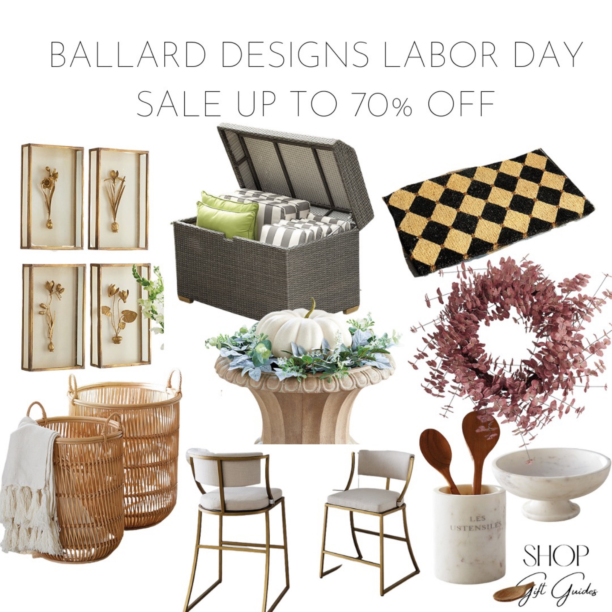 Up to 70 % off Labor Day sale at Ballard Designs! Great indoor & outdoor home items!

Kitchen bar stools | urn filler | front door wreath | front door mat | outdoor storage organizer | set of flower paintings | woven baskets storage | kitchen accessories | kitchen fruit bowl #LTKGiftGuide

#LTKSeasonal #LTKsalealert