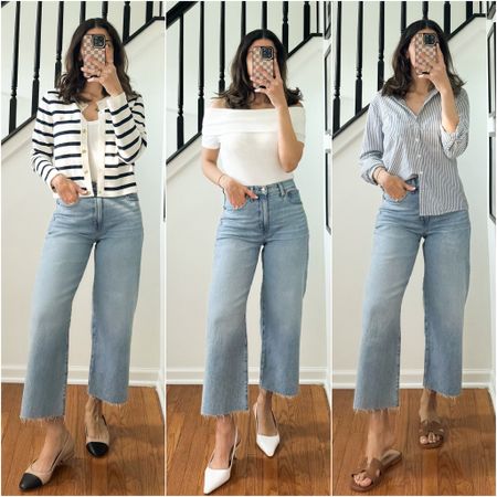 3 ways to wear cropped wide leg jeans
Madewell jeans
Run tts. I’m wearing size 27

#LTKFindsUnder100 #LTKSeasonal #LTKStyleTip