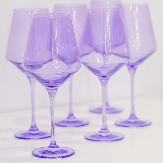 Estelle Colored Glass Stemmed Wine Glass | West Elm (US)