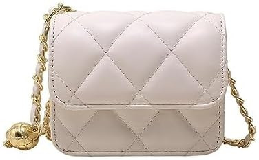 NXITK Mini Crossbody Leather Waist Bag - Fashionable Small White Belt Purse | Amazon (US)