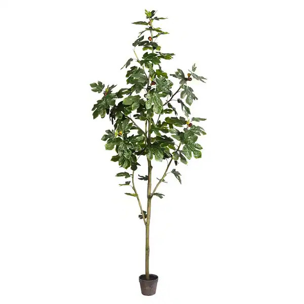 Vickerman 8' Artificial Potted Fig Tree. - Overstock - 35570521 | Bed Bath & Beyond