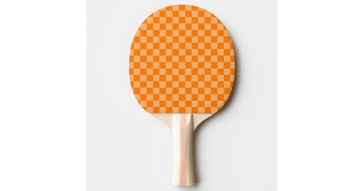 Orange Combination Checkerboard by Shirley Taylor Ping Pong Paddle | Zazzle | Zazzle