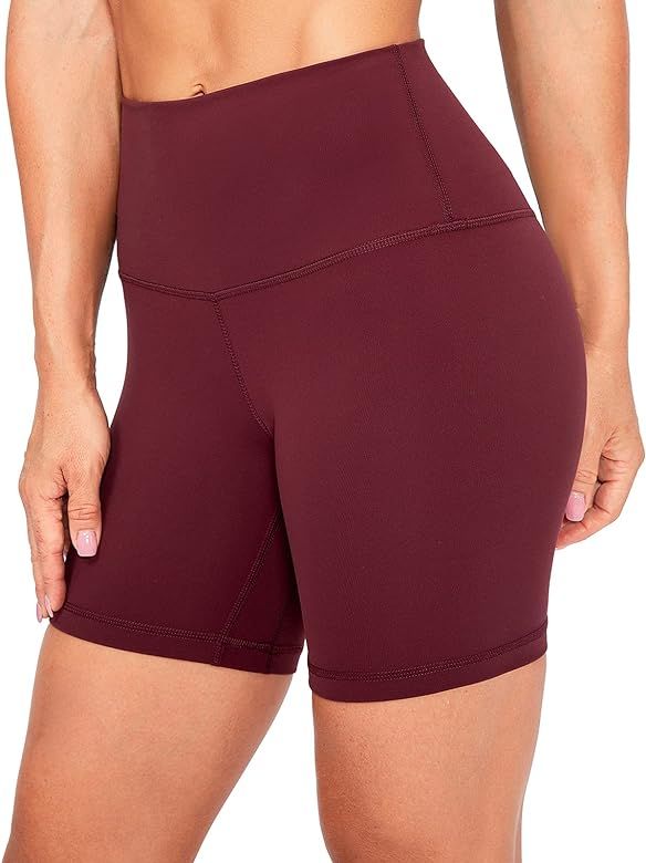 Lavento Women's High Waisted Yoga Shorts Tummy Control 3" / 5" Workout Shorts | Amazon (US)