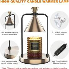 Candle Warmer Lamp with Timer Dimmable Candle Lamp Warmer Electric Candle Warmer Compatible with Small and Large Scented Candles Candle Melter for Bed | SHEIN