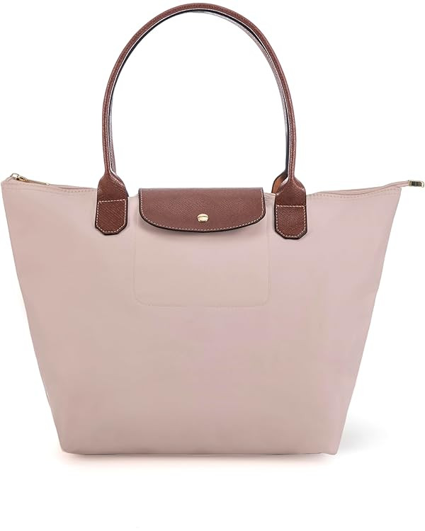 Tote Bag for Women Foldable Shoulder Bag Nylon Weekend Hobo Handbag | Amazon (US)