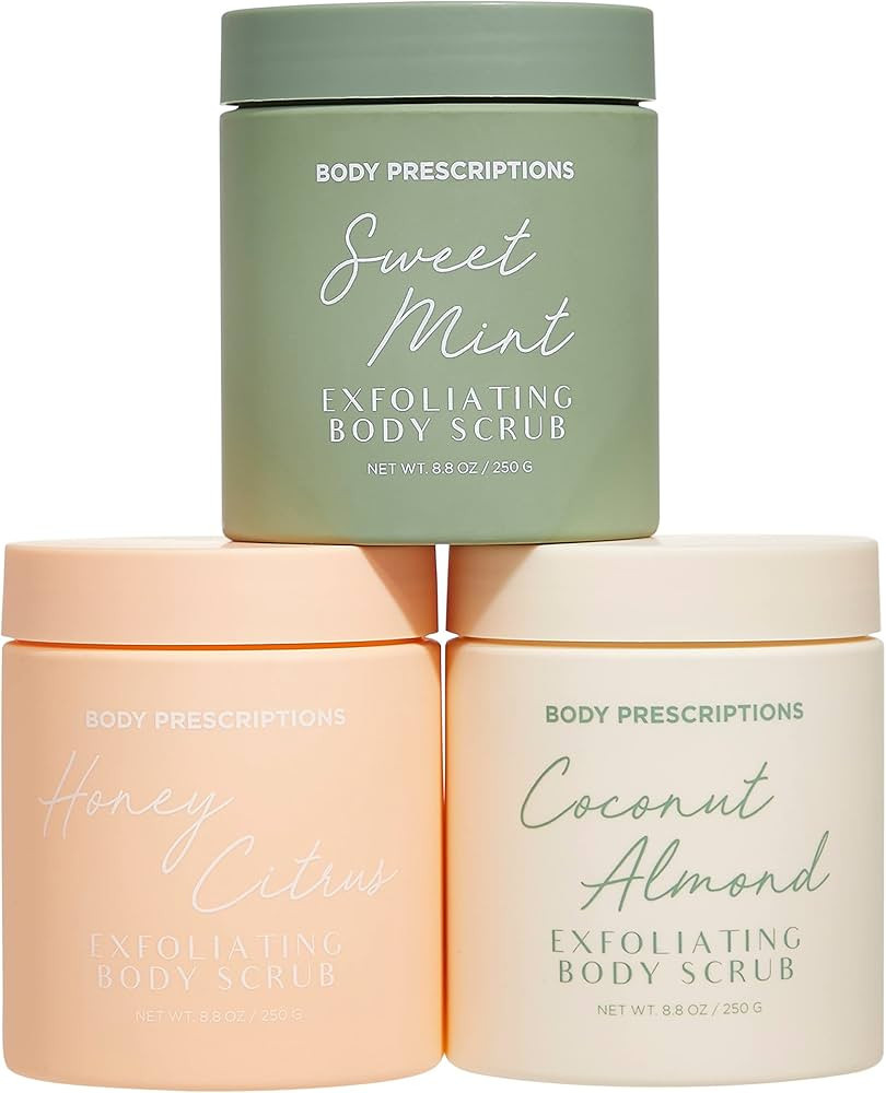 Body Prescriptions Exfoliating Body Scrub – Body Cleanser for Nourished, Ultra-Smooth Skin, Hon... | Amazon (US)