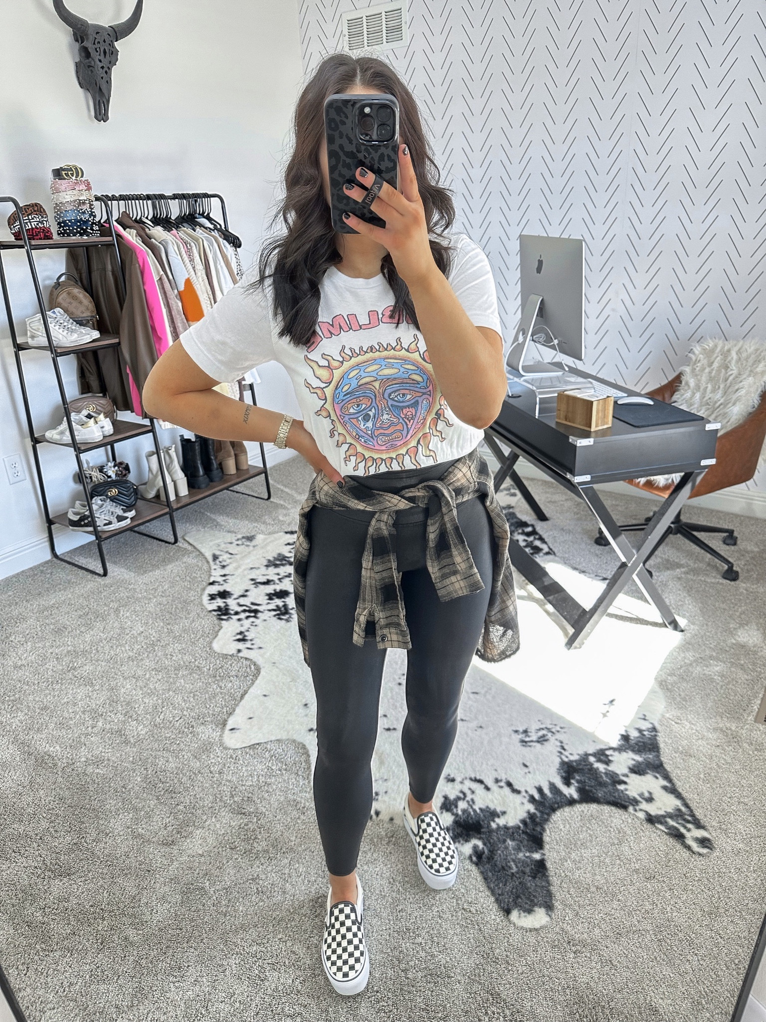 Tee — small
Flannel — small
Leggings — small petite

Spanx faux leather leggings | graphic tee | band tee | platform vans | errands outfit | brunch outfit | baseball game outfit | baseball mom outfit 



#LTKunder100 #LTKshoecrush #LTKunder50