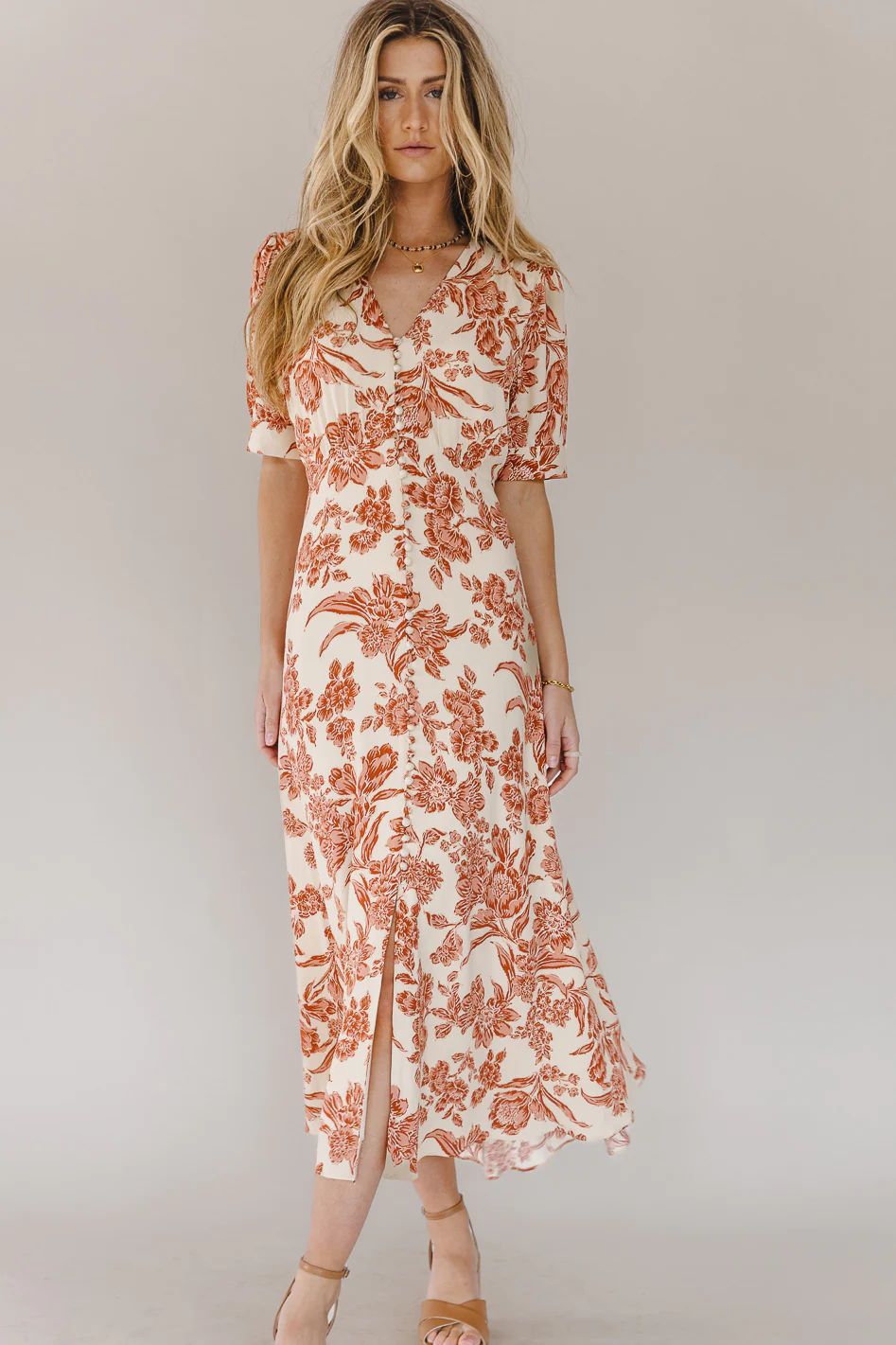 Floral Midi Dress | Bohme