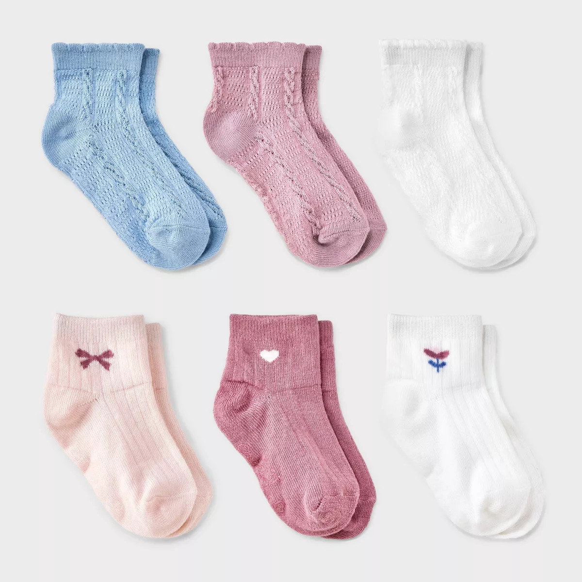 Toddler 6pk 'Tulip' Low-Cut Socks - Cat & Jack™ | Target