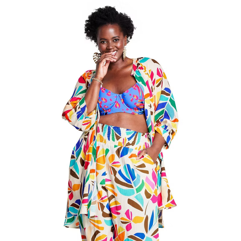 Women's Botanical Print Cover Up Shirtdress - Tabitha Brown for Target | Target