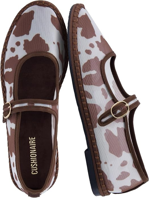 CUSHIONAIRE Missy Mary Jane Ballet Flats for Women, Breathable Lightweight Womens Flats with Adju... | Amazon (US)