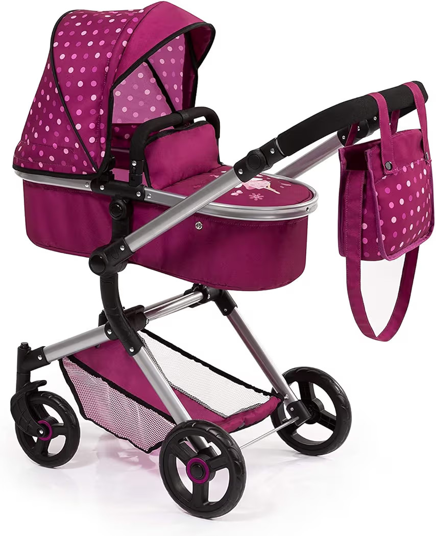 Bayer Design City Baby Doll Pram,Dark Pink | Amazon (US)