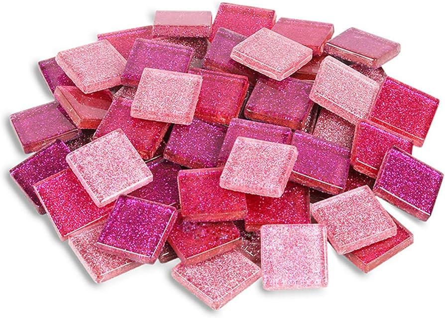 Mosaic Tiles 50 Pieces / 200 g Pack of Glitter Crystal Mosaic Tile Supplies for Home Decoration, ... | Amazon (US)