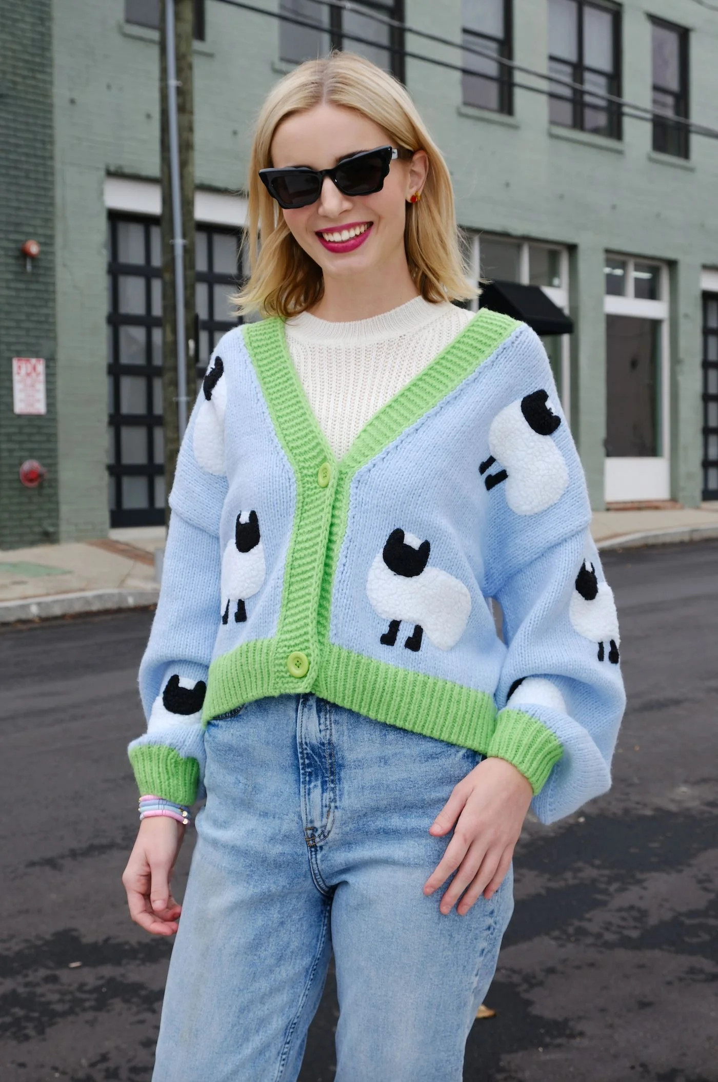 Little Lamb Puff Cardigan | Shop Now | Mure + Grand | Mulberry and Grand