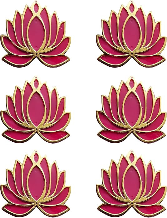 Handicraft Storeroom Presents Acrylic Lotus Flower Cutout,DiyRangoli kit, Decoration for Diwali,d... | Amazon (US)